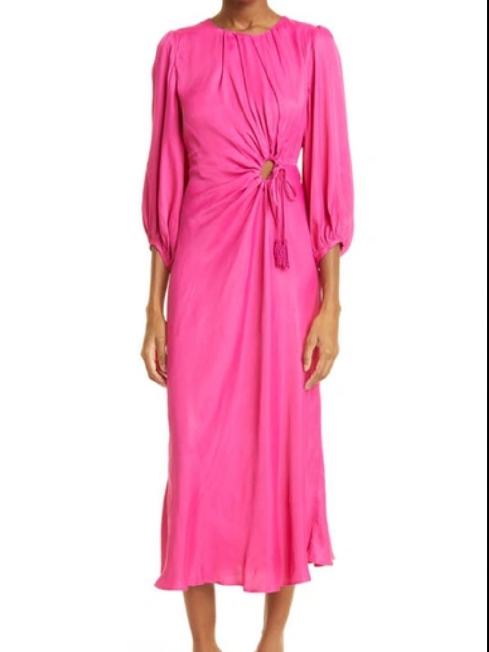 FARM Rio bright pink blouson dress.